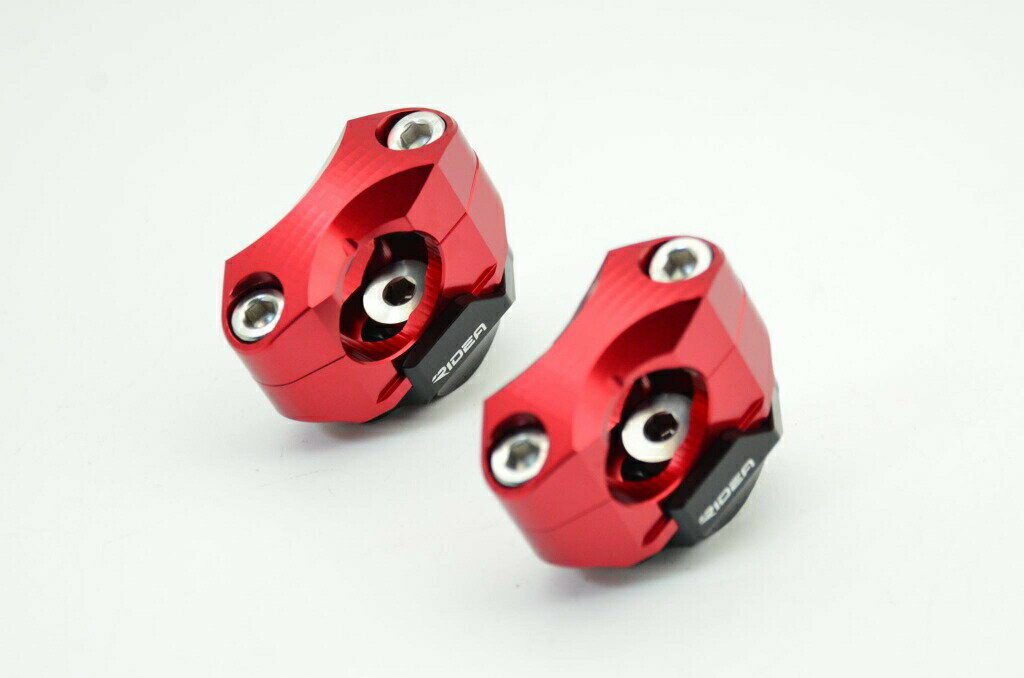 【抽選で最大100％ポイントバック】RIDEA リデア ハンドルバーライザー Φ28.6 HRS-28-RD(カラー:レッド) 通常(Φ22.2)のハンドルをテーパーハンドル(Φ28.6)ハンドルに交換用 RIOT00681