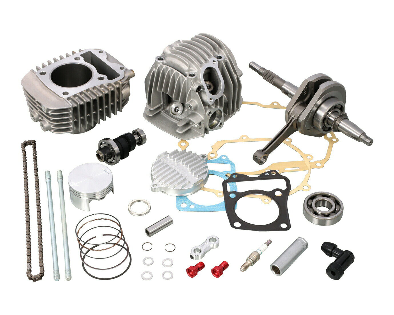 【抽選で最大100％ポイントバック】KITACO キタコ 181cc NEO ボアアップ KIT HONDA グロム(JC61/JC75)/モンキー125(JB02)用 シルバー 212-1432860