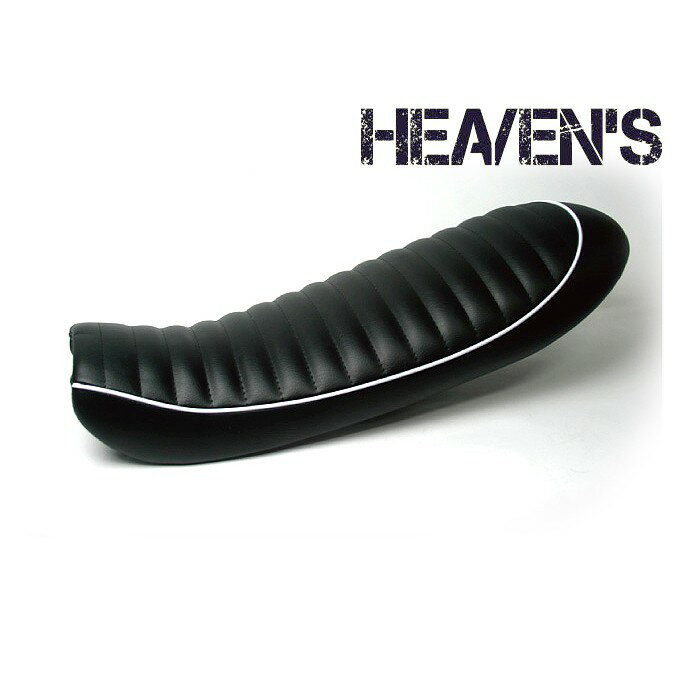 【抽選で最大100％ポイントバック】HEAVENS ヘブンズ HONDA ホンダ FTR223 クラシックフラットシート ブラック/パイピングホワイト タックロール FTR02-BK-PWH-C