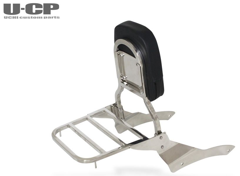 【抽選で最大100％ポイントバック】U-CP(ユーシーピー) 【ステンレス製】リアキャリア付バックレストセット YAMAHA ドラッグスタークラシック400 SUSBRDSC4