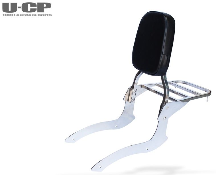 【抽選で最大100％ポイントバック】U-CP(ユーシーピー) 【ステンレス製】リアキャリア付バックレストセット HONDA レブル250 (MC49) : レブル500 (PC60) SUSBRRB25