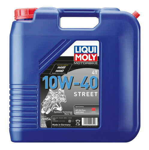 【正規品】LIQUIMOLY リキモリ エンジンオイル Motorbike 4T 10W-40 Street 20L 20854