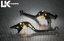 U-KANAYA ユーカナヤ スタンダードタイプ ロングアルミビレットレバーセット 左右セット 車種:HONDA CB1300SF SC54 2021- : CB1300SB SC54 2021- レバーカラー:チタンカラー アジャスターカラー:オレンジ HO009-084-0106-08(2)