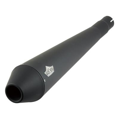 【抽選で最大100％ポイントバック】GOODS グッズ マフラー TAPERED CONE　スリップオンマフラー　ブラック　Kawasaki カワサキ エストレヤ(FI対応) - GOODS ESPECIALLY G4-00123-BK