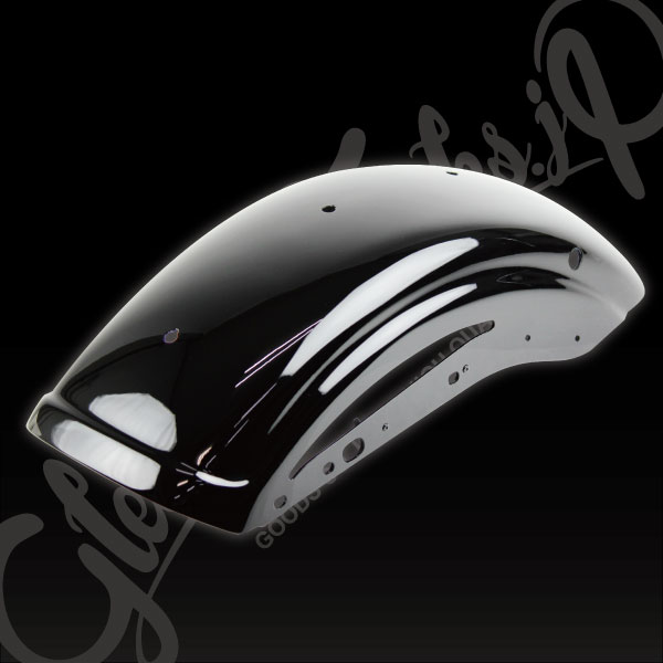 【抽選で最大100％ポイントバック】GOODS グッズ ショートリブフェンダー Harley-Davidson　ハーレーダビッドソン XL (04-06年／10年以降) サイドホール ブラック塗装仕上- GLEAMING WORKS GW-6007-BK