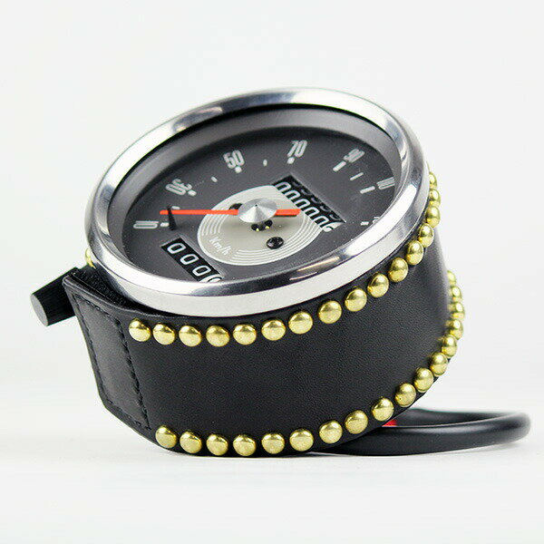 GOODS グッズ Leather Meter Cover　スタッズ/GOLD　80φSMITHスタイルメーター対応 KYC-00034
