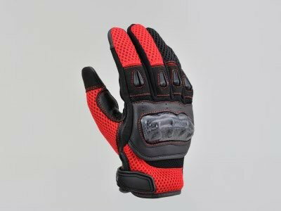 DAYTONA デイトナ 【Sサイズ】バイク用 グローブ 手のひら 本革(ヤギ革) 春夏 カーボンプロテクター タッチパネル対応 カーボンメッシュグローブ DG-003 レッド 32440
