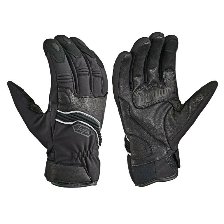 在庫有り 当日発送 DAYTONA デイトナ 冬秋 革(ヤギ革) 防水 防風 スマホ対応 握りやすい 蒸れない アクティブフィットウィンターグローブ DG-022 ブラック Sサイズ 63150
