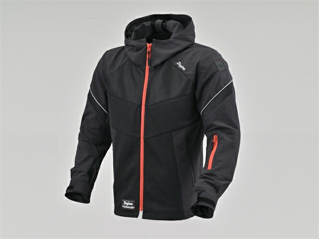 デイトナ DAYTONA DJ-010 ハーフメッシュパーカー ブラック/レッド 46840