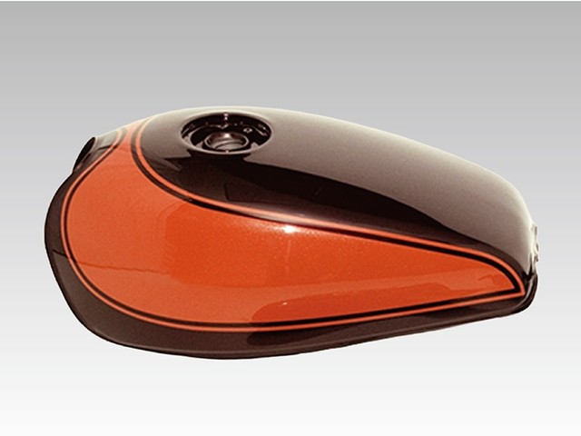 ゼファー400χ Z2タイプスチールタンクセット(エアプレーンキャップ仕様)火の玉 ドレミコレクション 17046