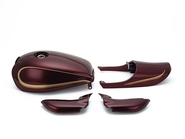 ゼファー750 Z2タイプスチールタンクセット エアプレーン（ゼファー純正）キャップ仕様 D1カラー ワイン ドレミコレクション 20142