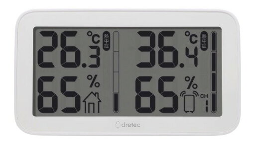 【抽選で最大100%ポイントバック】 dretec ドリテック コードレス温湿度計 離れた部屋の温湿度がわかる O-419WT 【抽選で最大100%ポイントバック】 dretec ドリテック コードレス温湿度計 離れた部屋の温湿度がわかる O-419WT