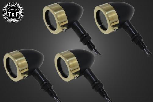 Garage T&F ガレージ ティーアンドエフ ミラーウィンカー(ブラック)ベゼル(真鍮)KIT ステーE SL156E