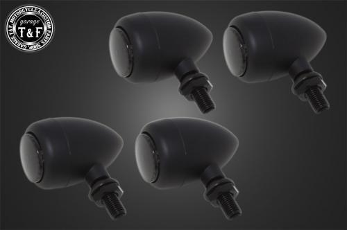 Garage T&F ガレージ ティーアンドエフ エッグウィンカー(LED)ブラック ダークレンズ仕様 KIT ステーD SL149BKDD