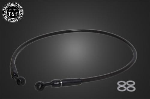 【抽選で最大100％ポイントバック】Garage T&F ガレージ ティーアンドエフ ドラッグスター250 ステンメッシュブレーキホース ブラックコート仕様 1200mm DS250BHBK1200