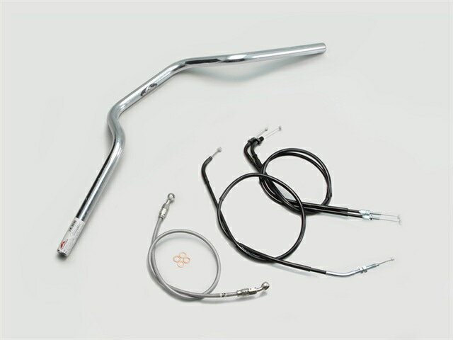 要納期確認 HURRICANE ハリケーン ヨーロピアン3型 ハンドルSET VTR250(09-17 FI車) クロームメッキ H013-072C