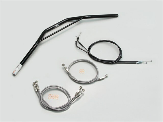 要納期確認 HARRICANE ハリケーン トラッカースペシャル ブリッジ付 ハンドルSET CB1300SB(05~09 ABS無し車) ブラック H002-034B