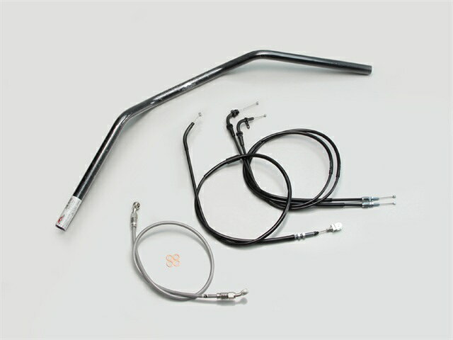 要納期確認 HARRICANE ハリケーン トラッカーLOW ハンドルSET ST250/E(~07 NJ4AA キャブレター車) ブラック H506-043B
