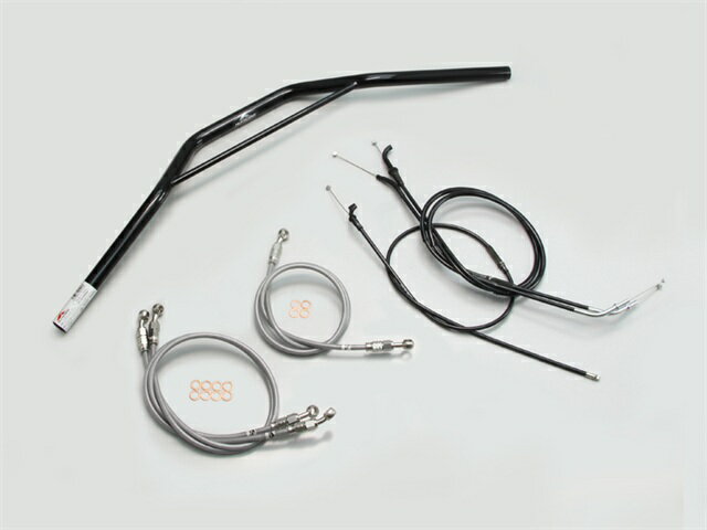 要納期確認 HURRICANE ハリケーン トラッカースペシャル ブリッジ付 ハンドルSET ZRX1200R ZRX1100/II ブラック H702-034B