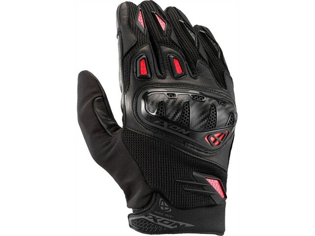 IXON（イクソン）RISE AIR 2 グローブ (BLACK/BRIGHT RED) サイズ:L 300211091-1117-L(2.0)
