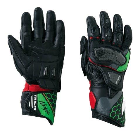 Kawasaki カワサキ GP-WRX SPレーシンググローブ V2 サイズXL ブラック/グリーン JNXT052SPV2XL
