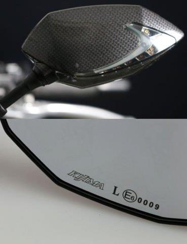 KIJIMA キジマ ミラー TECH07 カーボンルック wウインカー L/R ミラーマウント 203-8076