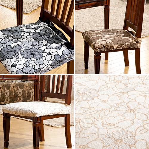 スペイン製ストレッチフィットチェアカバー FLORES〔フロレス〕2枚組セット チェア カバー ストレッチ セット