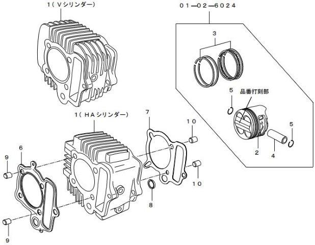 【対象ショップ限定！抽選で最大100％ポイントバック】SP武川 SPタケガワ シリンダーキット (HA-TYPE/124cc) 01-04-8005