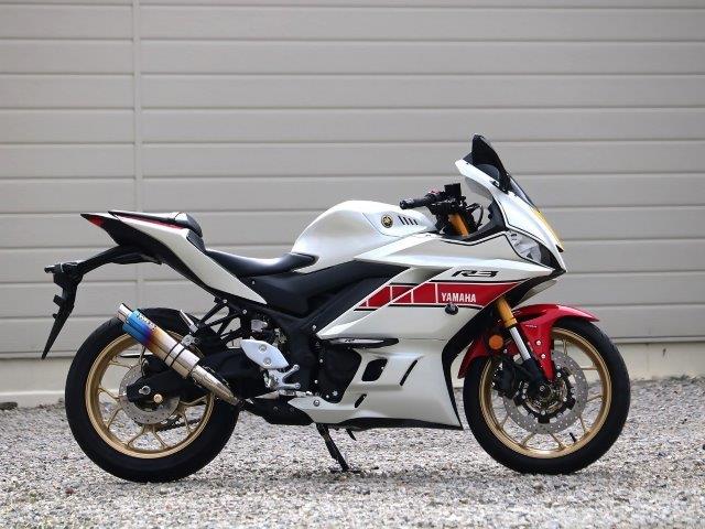 WR’S ダブルアールズ マフラー S.O.Vショートチタンオーバル焼き色タイプ スリップオン YAMAHA YZF-R3 FV2310JM