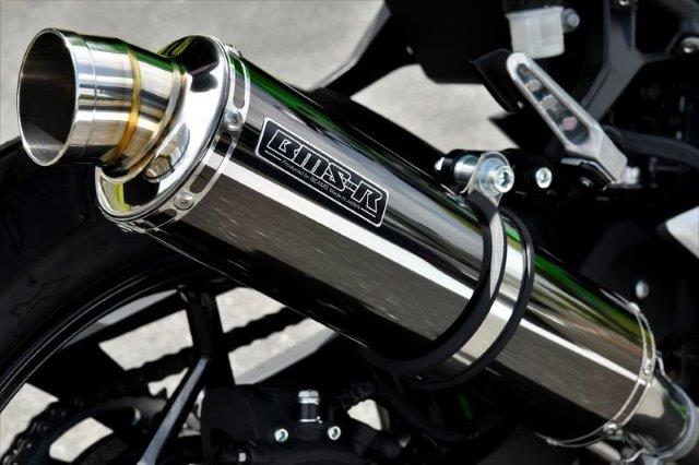 【抽選で最大100％ポイントバック】BEAMS ビームス R-EVO スリップオン SMB 政府認証 車種：Kawasaki NINJA250 8BK-EX250Y G4 カラー：スーパーメタルブラック G433-53-P4J