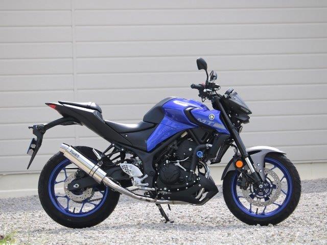 WR’S ダブルアールズ ラウンド・ステンレスサイレンサー フルエキゾースト MT-25 LA2265JM