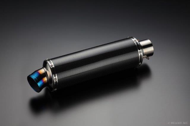 BEAMS ビームス マフラー スリップオン 汎用サイレンサーφ100x300mm カーボン GPテール 【差込径】φ50.8 U203-01-002