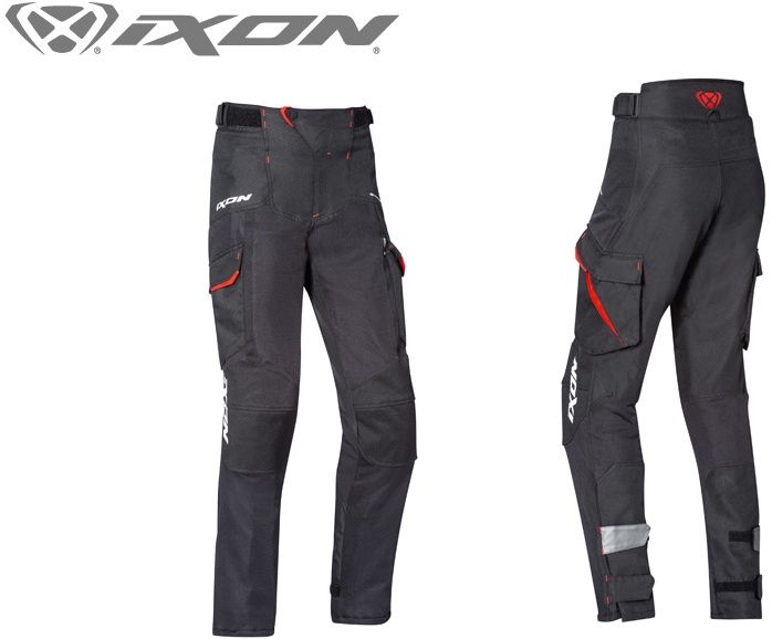 IXON イクソン パンツ【Mサイズ : ブラック／レッド】 CORTE PANT NZ(BK/RD)M　200101066-1058-M