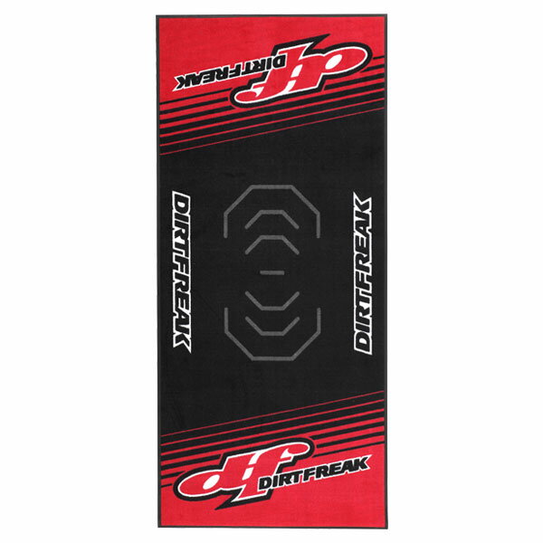 DIRTFREAK ダートフリーク レーシングフロアマット 100cm × 220cm DIRTFREAK Red/Black DK241-D03