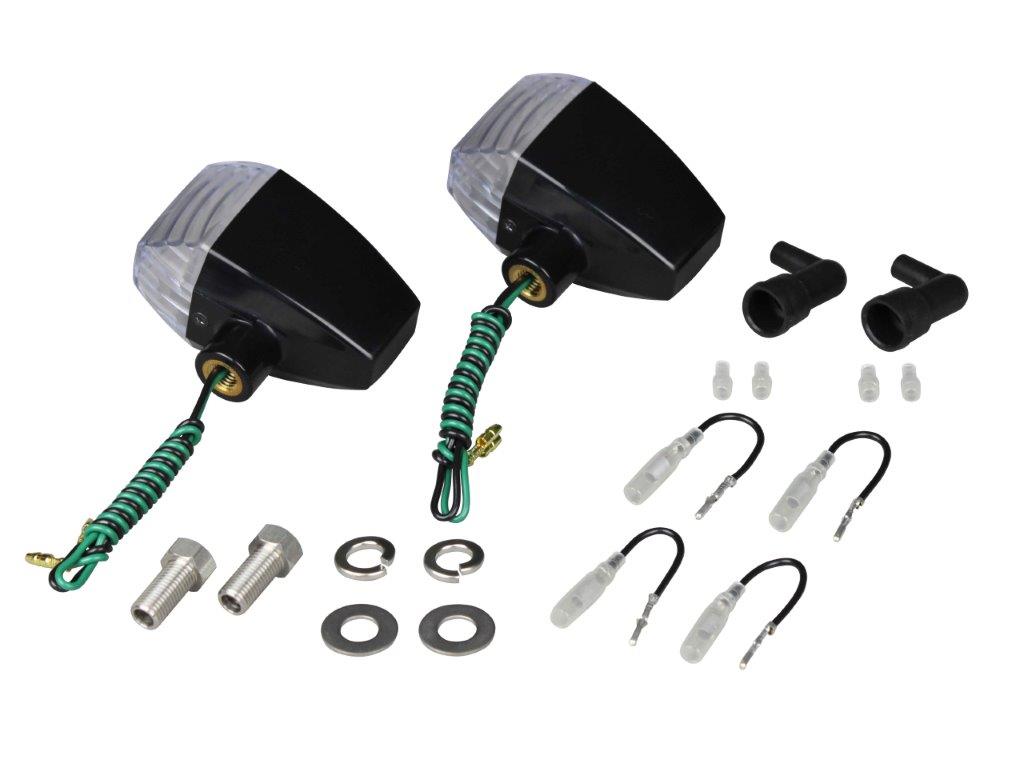 POSH Faith ポッシュ フェイス ZRタイプウインカークリスタルレンズ 2個入り シングル球（バルブ無し） ブラックボディ/クリアーレンズ 093185-06