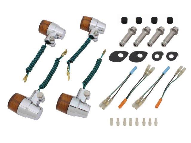 POSH Faith ポッシュ フェイス スーパーバイクミニタイプウインカーセット メッキボディ/オレンジレンズ CB400SF(2006-2007) 152032-33