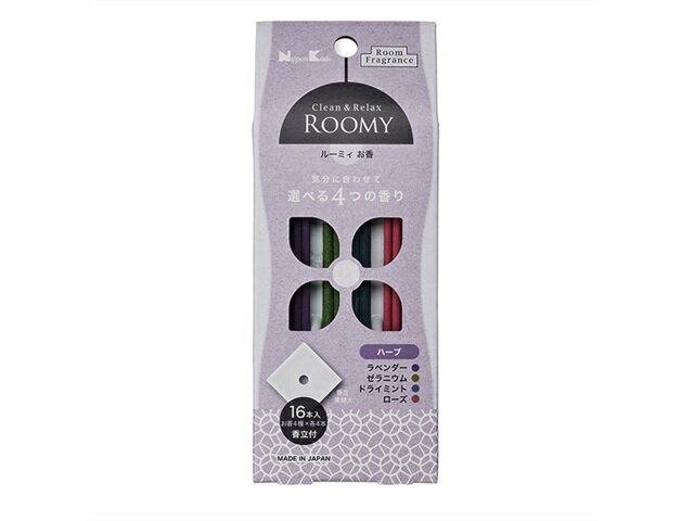 日本香堂 お香 ROOMY Clean＆Relax ハーブ アソート16本入 37174