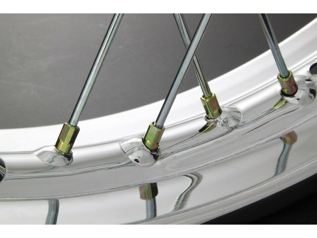 PMC ピーエムシー KH250/400 メッキスポークセット ユニクロ仕様 前後セット 72-5107