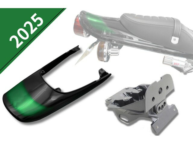 ARCHI アーキ PMC ピーエムシー Z900RS スライトリアフェンダー+ロングテールカウルセット【2025年エボニー × キャンディライムグリーン】 189-92033