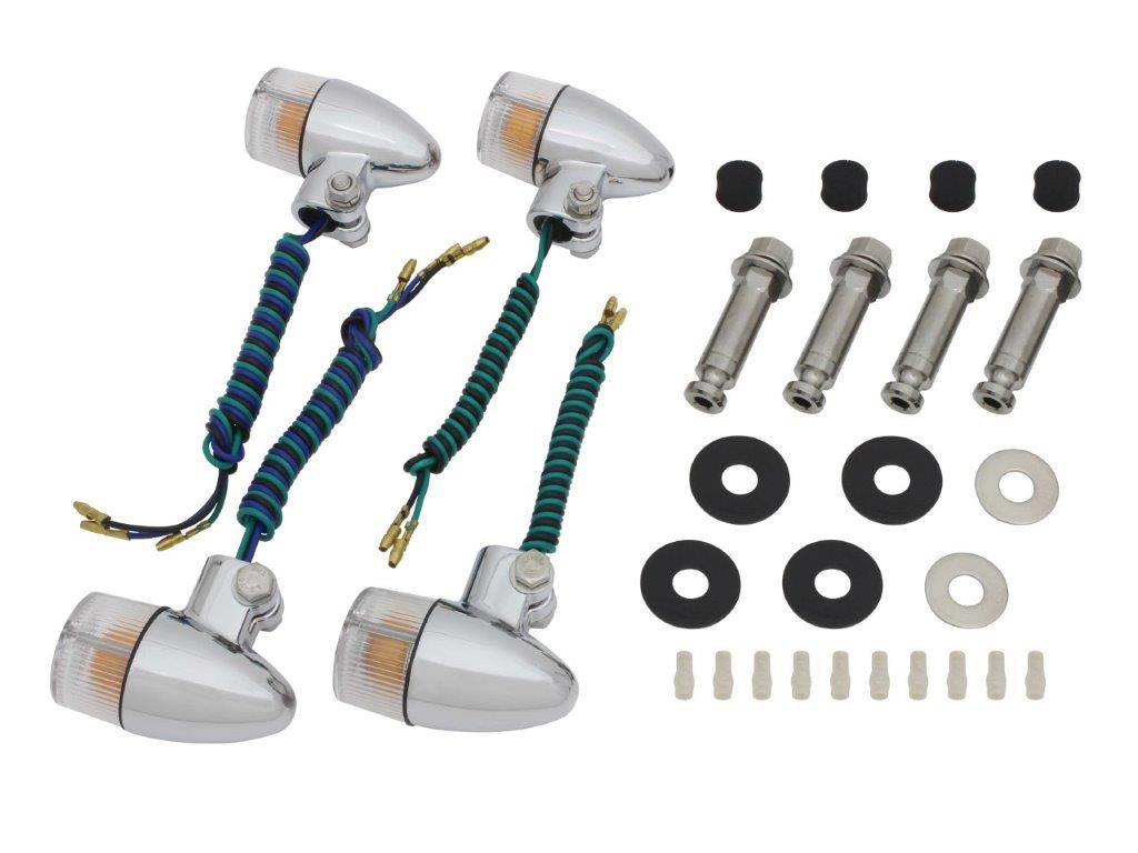 POSH Faith ポッシュ フェイス 砲弾タイプウインカーセット メッキボディ/クリアーレンズ CB1300SF(199..