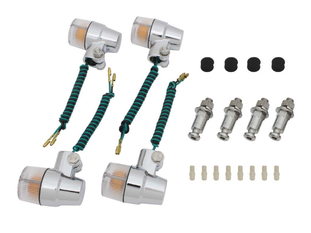 POSH Faith ポッシュ フェイス スーパーバイクミニタイプウインカーセット メッキボディ/クリアーレン..