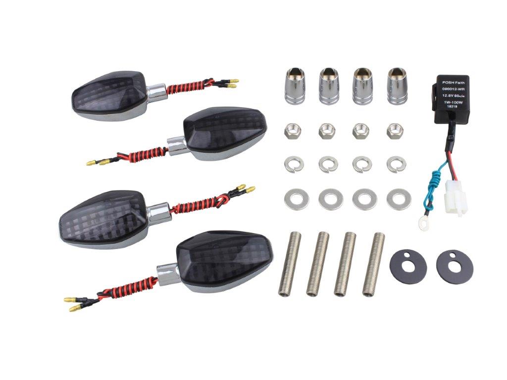 POSH Faith ポッシュ フェイス ライトウェイトLEDウインカーシーケンシャルタイプ 車種専用キット メッキボディ/スモークレンズ 060156