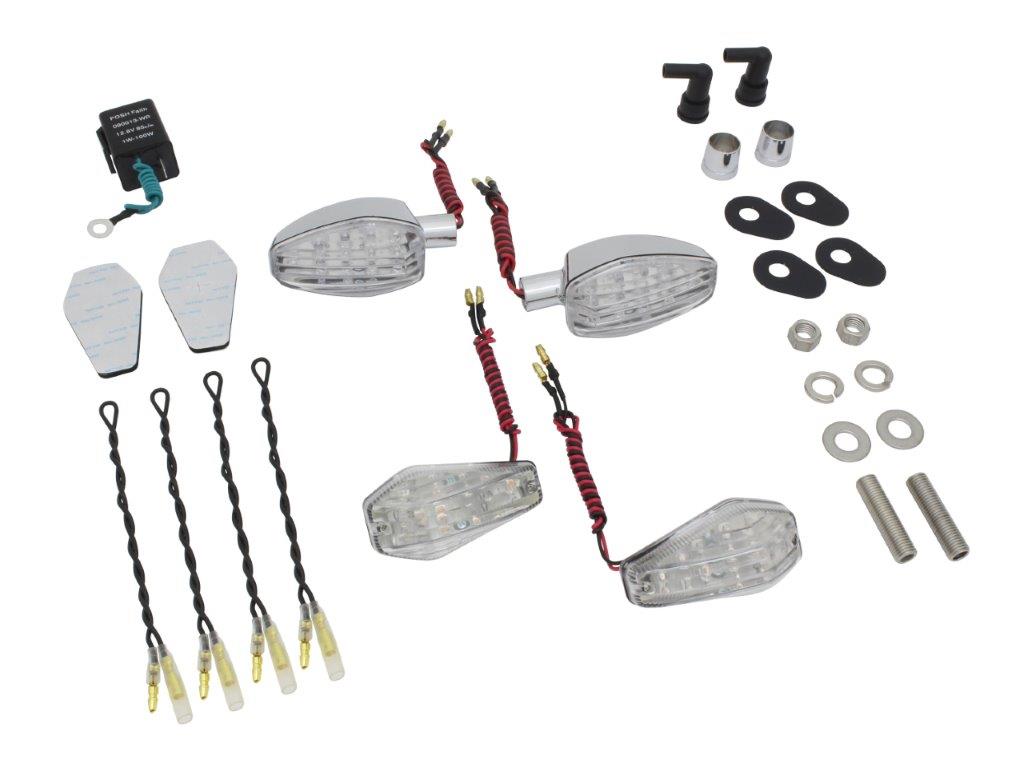 POSH Faith ポッシュ フェイス エアロLED+ライトウェイトLEDウインカーキット メッキボディ/クリアーレンズ YZF-R25(2015-2018) 066252