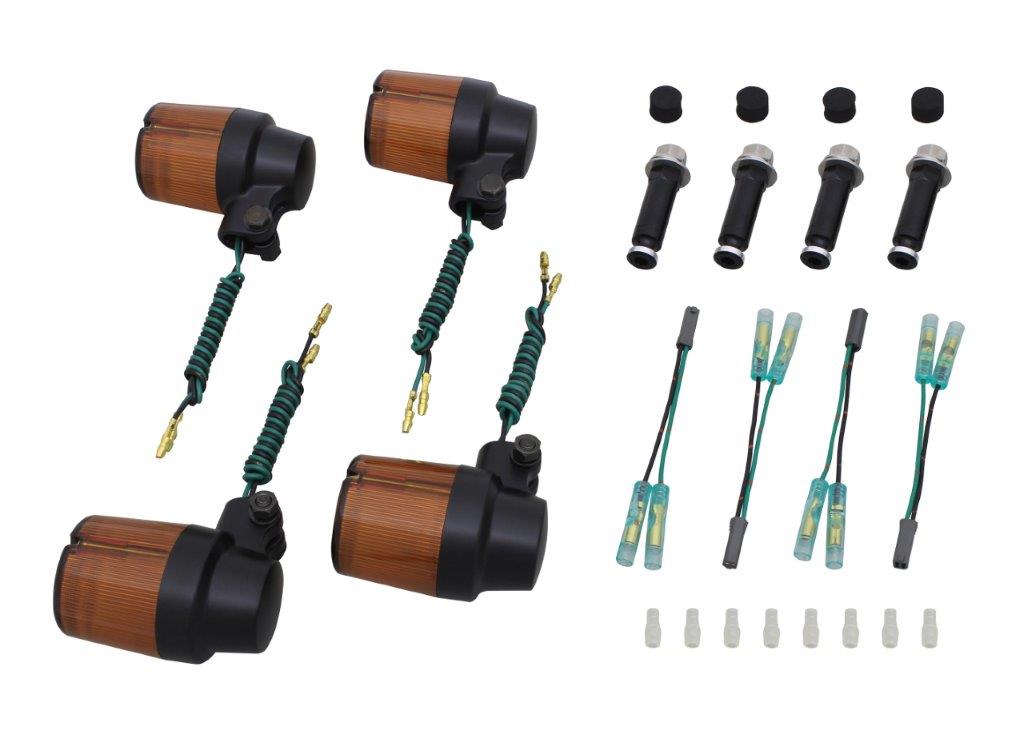 POSH Faith ポッシュ フェイス スーパーバイクタイプウインカーセット ブラックボディ/オレンジレンズ GSX400インパルス(-1998) 080093-26