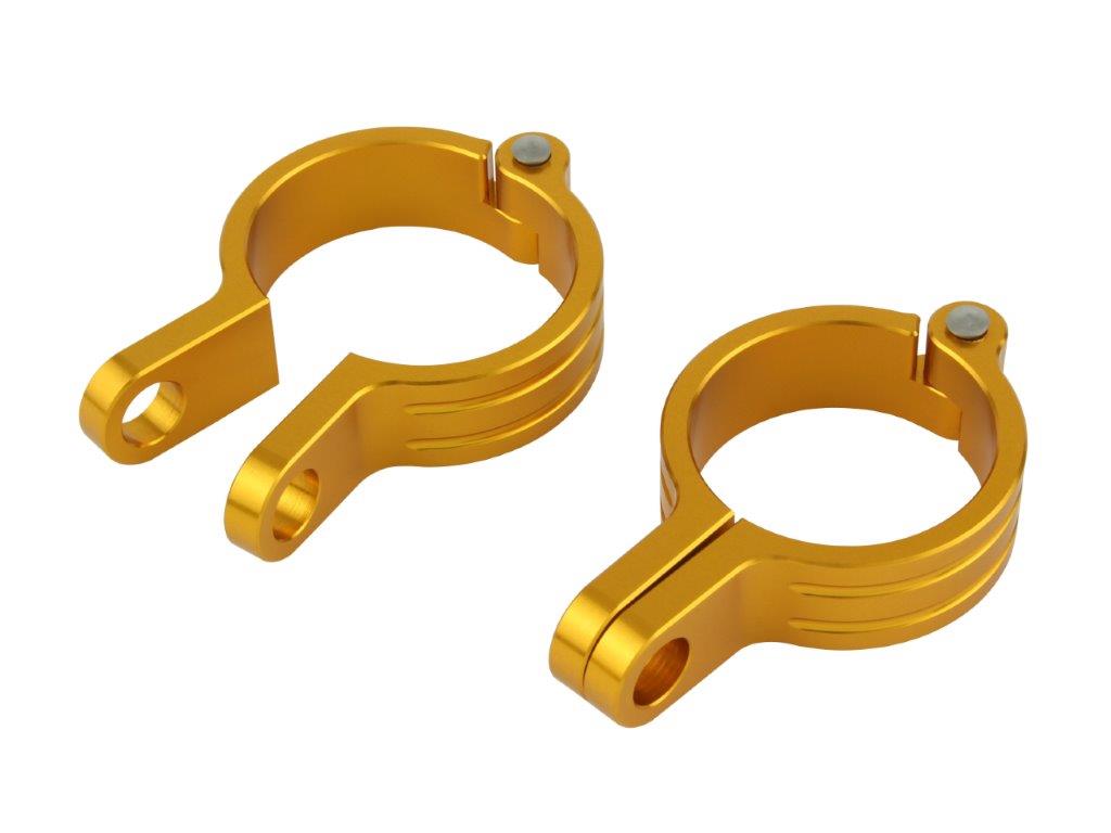 POSH Faith ポッシュ フェイス マシンドウインカーステークランプベース 41mm ゴールド 090241-04