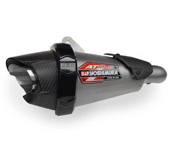 R&G アールアンドジー エキゾースト サイレンサー フロテクター マフラースライダー ブラック YOSHIMURA ヨシムラ AT2 exhaust RG-EP0042BK