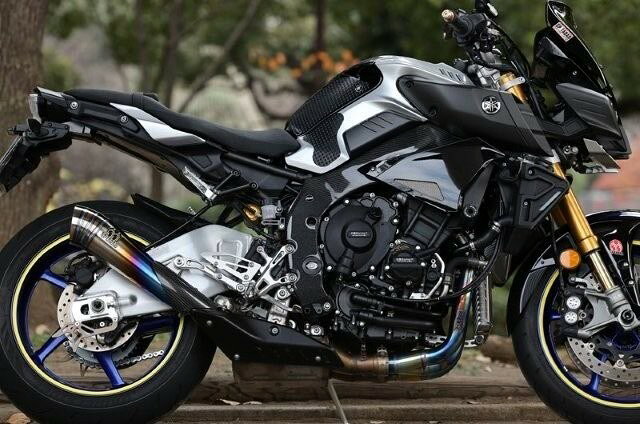 Sptadao SP忠男 YAMAHA 2017~ MT-10 POWER BOX メガホン チタンブルー マフラー MT1-PB-03