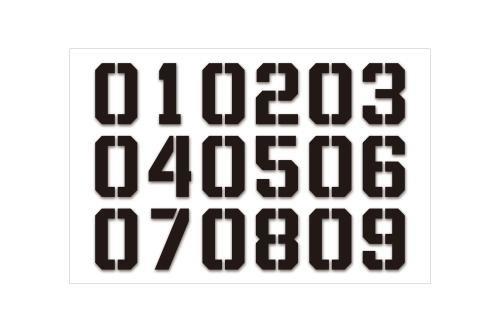 SP武川 SPタケガワ ナンバリング ステッカー HONDA ホンダ CL250/500 ブラック 08-01-0200