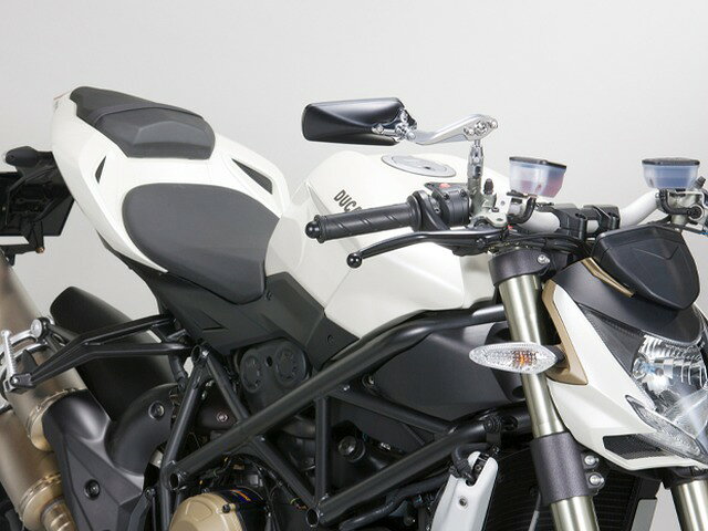 OCC netshopの在庫有り ガセット ミラー （ブラック/左側） バイク用 TANAX タナックス AM2-103-10L｜アングル3