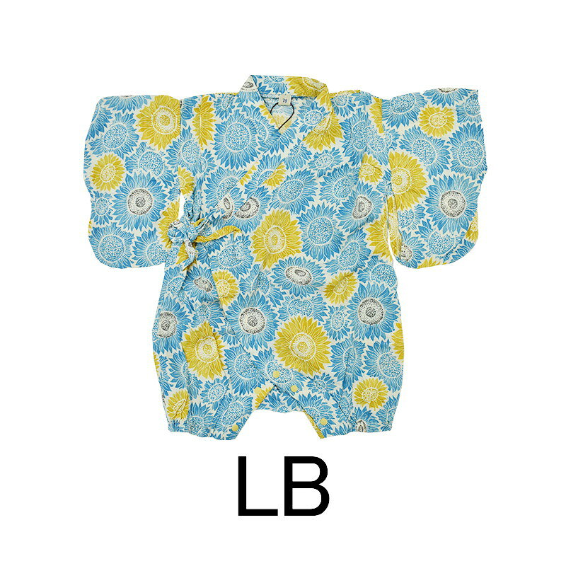 【公式】オーシャンアンドグラウンド 甚平ロンパス FLOWER OCEAN&GROUND キッズ ベ...